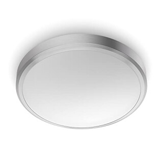 Philips myLiving Balance LED Deckenleuchte, nickel, 17W, 1600lm, IP44 Schutzart, warmweißes Licht (2700K)