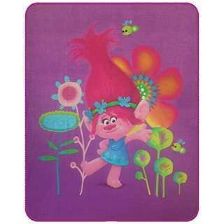 Trolls 043696 Trolls Poppy Fleece Decke, Polyester, violett, 110 x 140 cm