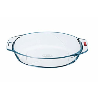 Pyrex Reflections - Irresistible Glass Oval Roaster Pie Serving Dish High Heat Resistance - L32 x W19 x H6cm, 1.9L