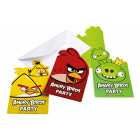 6 Einladungskarten Angry Birds