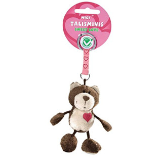 Nici 36680 - Schlüsselanhänger Bär, 7 cm Talisminis, dunkelbraun
