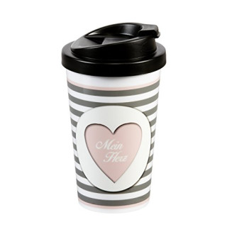 infinite by GEDA LABELS 12559 Coffee to go Becher PP, doppelwandig, Mein Herz
