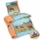 Aminata Kids Ritter Bettwäsche 135 x 200 cm + 80 x...