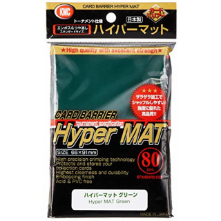 80 KMC Hyper Mat Green Sleeves / Matt Grün Kartenhüllen