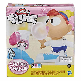 Play-Doh Slime Karlchen Kaugummi Schleimblase, Spielzeug für Kinder ab 3 Jahren, mit 2 Dosen Slime in Pink und Blau