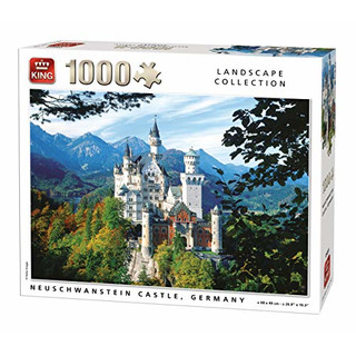 KING 55855 Puzzle Neuschwanstein Schloss 1000 Teile, vollfarbig, 68 x 49 cm