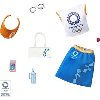 Barbie GJG35 Fashion Modeset,T-Shirt, Rock und 6 Accessoires Puppen