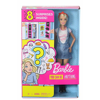 Barbie GLH62 - Karriere Puppe (blond) mit Überraschungs-Moden und Accessoires, Spielzeug ab 3 Jahren