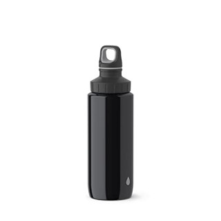 Emsa 518353 Trinkflasche Drink2Go Light Steel | 0,6 L | Edelstahl | Schraubverschluss | 100% auslaufsicher & spülmaschinenfest | Drop Grey