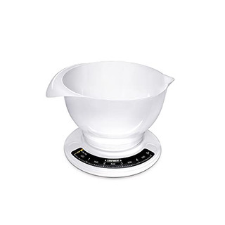 Leifheit analoge Küchenwaage, aus hochwertigem Kunststoff, inkl. abnehmbarer Rührschüssel, Haushaltswaage mit 5 kg Tragkraft, spülmaschinengeeignet, Küchenwaage analog, mechanische Zuwiegefunktion