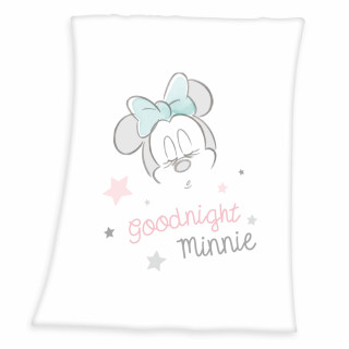 Herding Disneys Minnie Mouse Microfaserflausch-Decke, Polyester, weiß, 75 x 100 cm