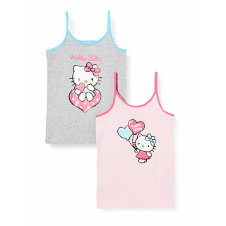 Hello Kitty Mädchen Unterhemden, 2er Pack, Gr. 122/128