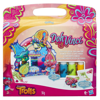 Hasbro DohVinci B6995EU4 Trolls Schreibtischbox, Bastelspielzeug