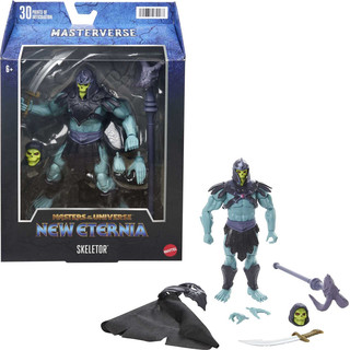 Masters of the Universe HDR38 - Masterverse Collection, New Eternia Skeletor, ca. 18 cm große MOTU Actionfigur zum Spielen und Sammeln, Geschenk für Kinder ab 6 Jahren und erwachsene Sammler