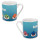 Baby Shark Tasse für Kinder - 5 Sharks Kinderbecher Kindertasse aus Porzellan Blau 230 ml
