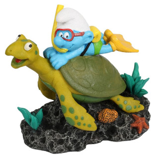 Aqua Della Collectible Figurine The Smurfs, Swimming with The Turtle (2022)