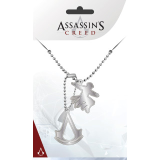 Assassins Creed Dog-Tag Kette mit 2 Anhängern Metall Silber