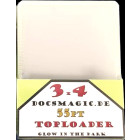 25 Docsmagic.de Luminous Toploader Thick 55pt - 3" x 4" - Glow in the Dark - 70 x 96 mm
