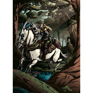 100 Docsmagic.de Art Card Sleeves + Deck Box Elves Theme Bundle - 66 x 91 mm Standard Size MTG PKM