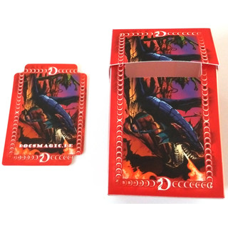 100 Docsmagic.de Art Card Sleeves + Deck Box Dragons Theme Bundle - 66 x 91 mm Standard Size MTG PKM