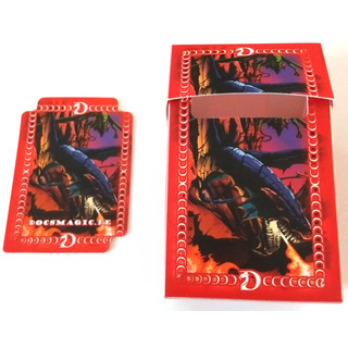 100 Docsmagic.de Art Card Sleeves + Deck Box Dragons Theme Bundle - 66 x 91 mm Standard Size MTG PKM