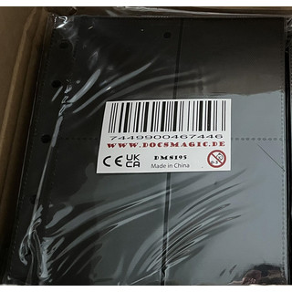 25 Docsmagic.de 4-/8-Pocket Mini Album Sideloading Pages Black - Standard Size 67 x 93 mm