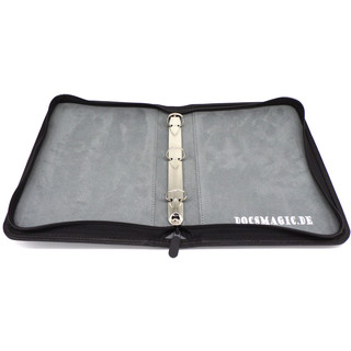 4x Docsmagic.de 3-Ring Premium Zip Mini Album Black