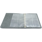 Docsmagic.de 3-Ring Premium Mini Album Black + 100 4-Pocket Toploading Pages Clear - Standard Size 67 x 93 mm