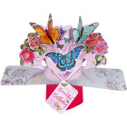 Suki Gifts POP131 Pop Up Grusskarte, Schmetterlinge