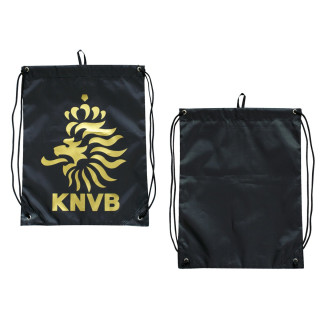 KNVB - Gymbag With Logo, Black/Gold - Turnbeutel