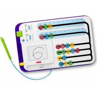 Mattel FNK69 Fisher-Price 1-2-3 Rechentafel mathematisches Lernspielzeug mit magnetischer Maltafel