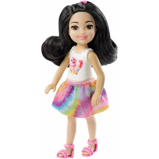 Mattel Barbie Club Chelsea Mini Girl Doll - Cat Top with Black Hair Doll (FXG77)