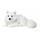 WWF Plüsch Kollektion WWF16981 - Plüschfigur Polarfuchs Liegend 25 cm, Plüschtiere