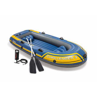 Intex Boot "Challenger 3" SET inkl. Alu-Paddel + Pumpe #68614, bis 320kg, 295x137x43cm