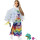 Barbie GYJ78 - Extra Puppe, Regenbogenkleid, blaue Rüschenjacke, Haustier-Krokodil, lange brünette Haare, mehrlagiges Outfit, Accessoires, flexible Gelenke, Spielzeug Geschenk für Kinder ab 3 Jahren