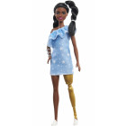 Barbie GYG09 - Fashionistas Puppe 146 (schwarzhaarig) mit...