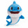 Boti 36477 Baby Shark Handpuppe, Papa Hai mit Soundfunktion und Geschwindigkeitskontrolle, ca. 27 x 21 x 14 cm groß aus weichem Polyester, batteriebetrieben