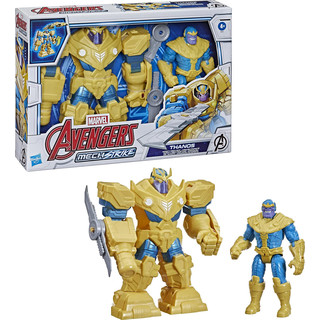 Hasbro Marvel Avengers Mech Strike 17,5 cm große Action-Figur, Thanos mit Infinity Mech Rüstung und Klingen-Accessoire, für Kids ab 4 Jahren