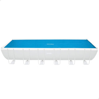Intex Solarabdeckplane für Ultra Frame rechteckig 732 x 366 cm, Stärke 160 Mikron, Fertigungsmaß: 716 x 346 cm, 28017 Blau