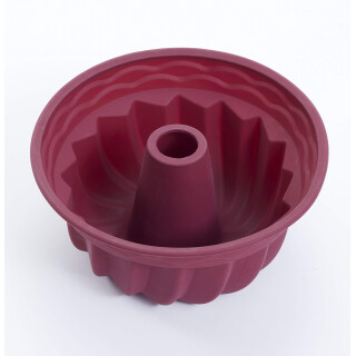 Silikonbackform Turban Berry, Gugelhupf/Kuchenbackform aus 100% BPA-freiem Platin Silikon, Ø 22,8 x 11 cm, wiederverwendbar, behält Seine Form