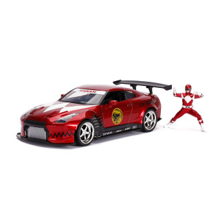 Jada 31908R power rangers Miniature Collection Car, Red/White