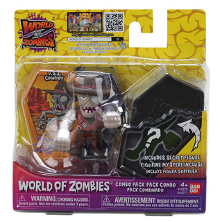 World of Zombies Zombies-44271 Pack U.S.Z. Cowboy und Überraschungsfigur (Bandai 44271),