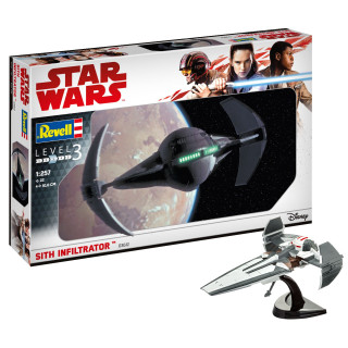 Revell 03612 Modellbausatz Star Wars 1:257-Sith Infiltrator im Maßstab 1:257, Level 3