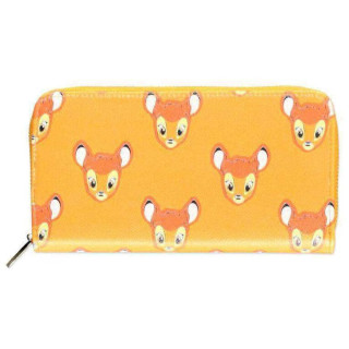 Bambi Geldbörse für Mädchen, offizielles Disney, Braun Zip Around