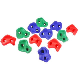 HUDORA Klettergriffe Set Kinder, 12 Stück - Klettersteine - 76657