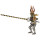 Plastoy 62036 Figur von Ritter in schwarz und Gold Rüstung mit Lanze und Leopard Wappen