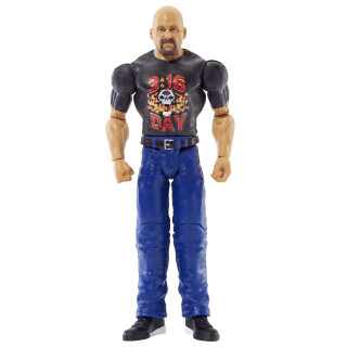 WWE HDD34 - Stone Cold Steve Austin Actionfigur, beweglich, ca. 15 cm, zum Spielen und Sammeln, Spielzeug für Kinder ab 6 Jahren