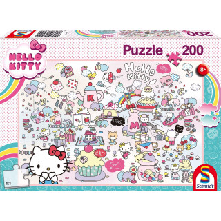 Schmidt Spiele 56410 Hello Kitty, Kittys Welt, 200 Teile Kinderpuzzle, Bunt