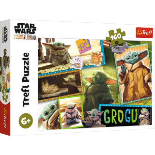Trefl 15411 160 Teile Grogu für Kinder ab 6 Jahren Puzzle, Star Wars The Mandalorian