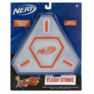 Nerf Elite NER0240 Flash Strike Zielscheibe – erweiterbares 13 cm großes Ziel Modul mit Lichteffekt für Kinder ab 8 Jahren